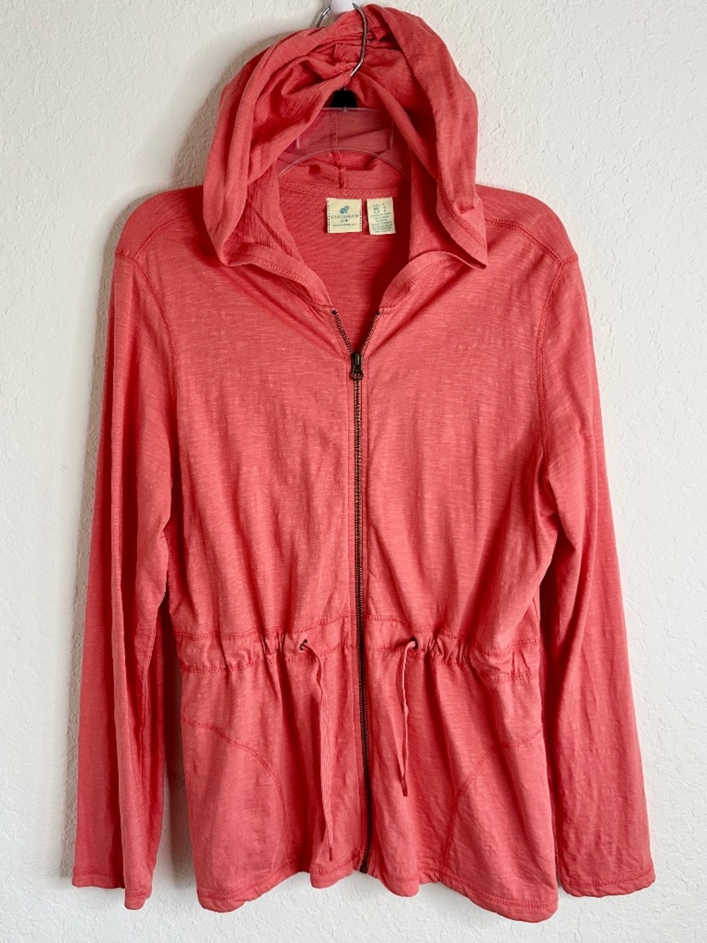 Caribbean Joe Lightweight Full-Zip Hoodie, Size L